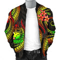 FUNSTUFFPRINT Samoa Polynesian Men Bomber Jacket - Reggae Plumeria - 3D Bomber Jacket