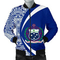 FUNSTUFFPRINT Samoa Polynesian Men's Bomber Jacket - Circle Style 3D Bomber Jacket