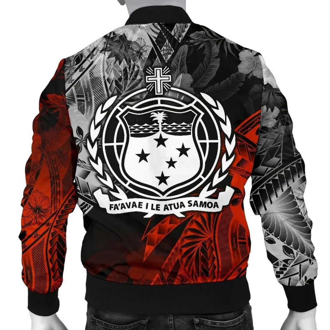 FUNSTUFFPRINT Samoa Polynesian Men's Bomber Jacket - Vintage Polynesian Style - 3D Bomber Jacket