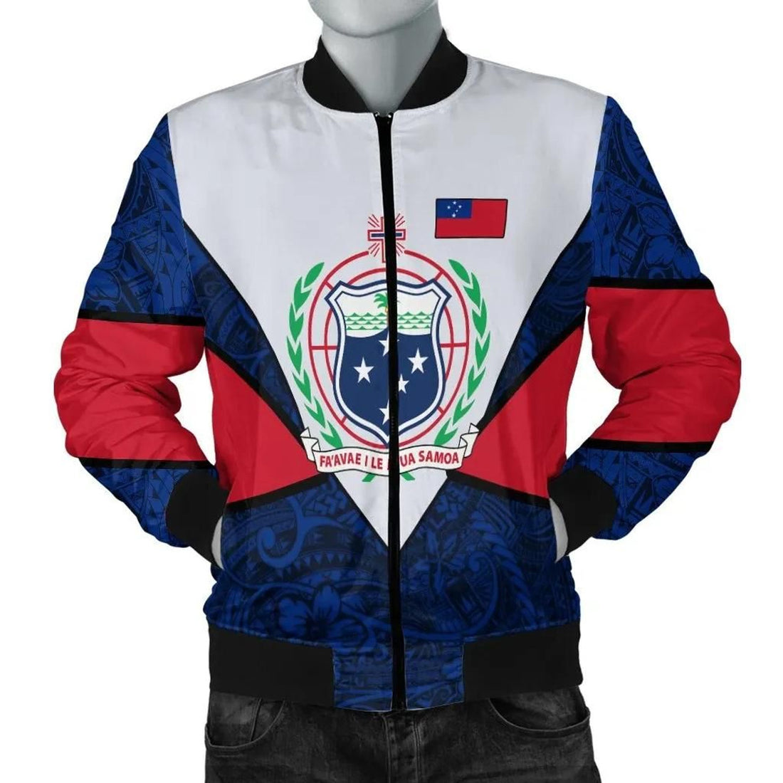 FUNSTUFFPRINT Samoa Polynesian Women's Bomber Jacket - Legend of Samoa - 3D Bomber Jacket