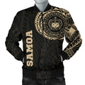 FUNSTUFFPRINT Samoa in My Heart Polynesian Tattoo Style Men's 3D Bomber Jacket