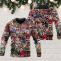 FUNSTUFFPRINT 3D Santa Christmas Snow Village Christmas Spirit Of Giving All Over 3D Hoodie and Zip Hoodie
