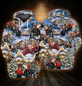 FUNSTUFFPRINT 3D Santa Claus Christmas 2 All Over 3D Hoodie and Zip Hoodie