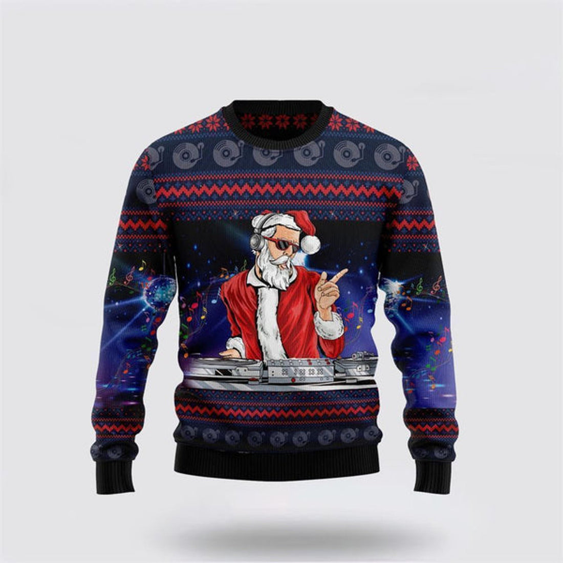 FUNSTUFFPRINT Santa Claus Dance Night Party Ugly Sweater Ugly Christmas Sweater For Men And Women, Best Gift For Christmas, The Beautiful Winter Christmas Outfit Ugly Sweater