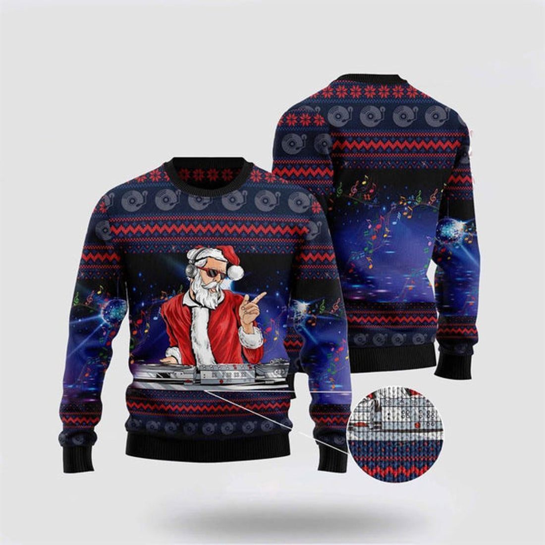FUNSTUFFPRINT Santa Claus Dance Night Party Ugly Sweater Ugly Christmas Sweater For Men And Women, Best Gift For Christmas, The Beautiful Winter Christmas Outfit Ugly Sweater