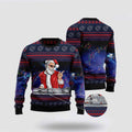FUNSTUFFPRINT Santa Claus Dance Night Party Ugly Sweater Ugly Christmas Sweater For Men And Women, Best Gift For Christmas, The Beautiful Winter Christmas Outfit Ugly Sweater