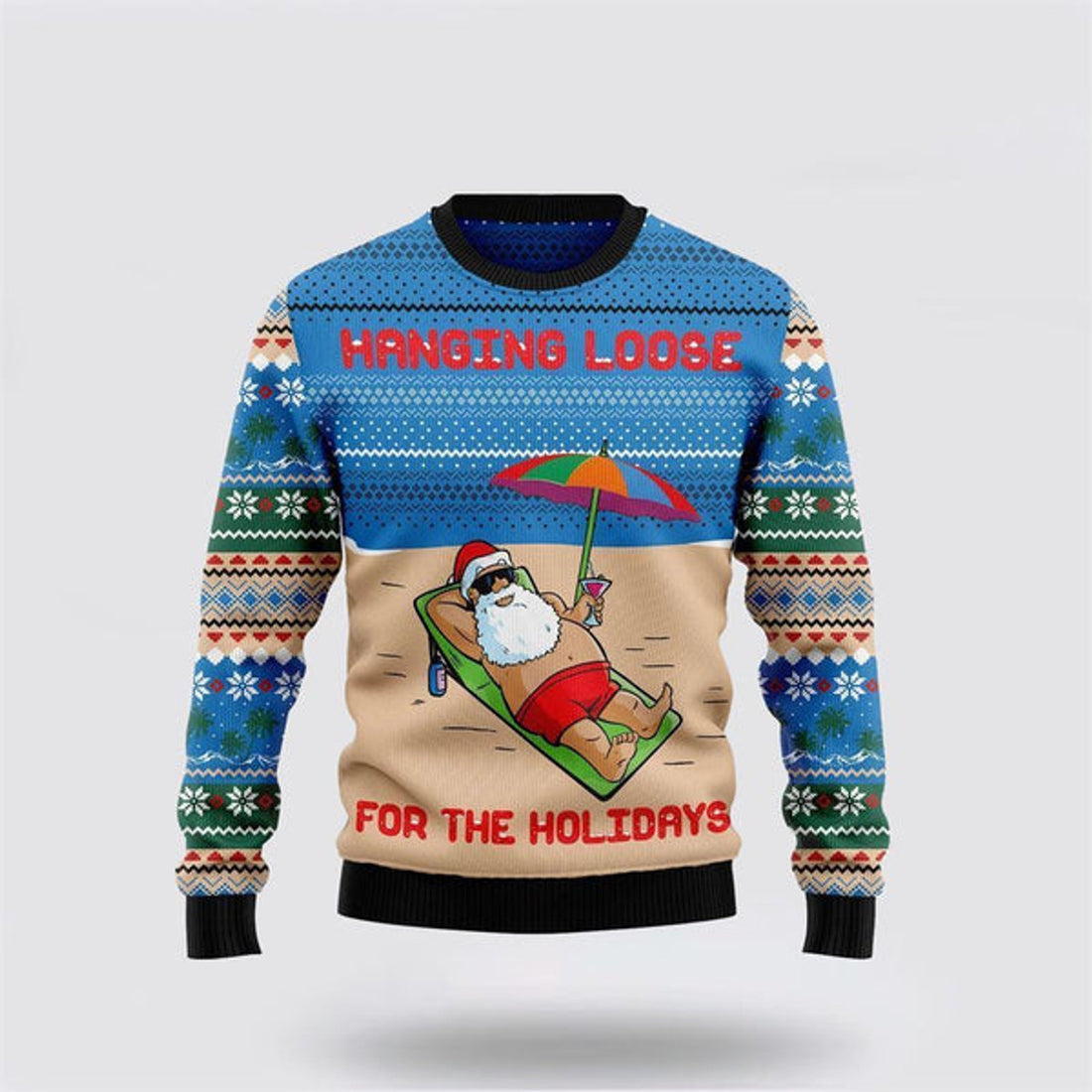 FUNSTUFFPRINT Santa Claus Holiday Ugly Christmas Sweater For Men And Women, Best Gift For Christmas, The Beautiful Winter Christmas Outfit Ugly Sweater