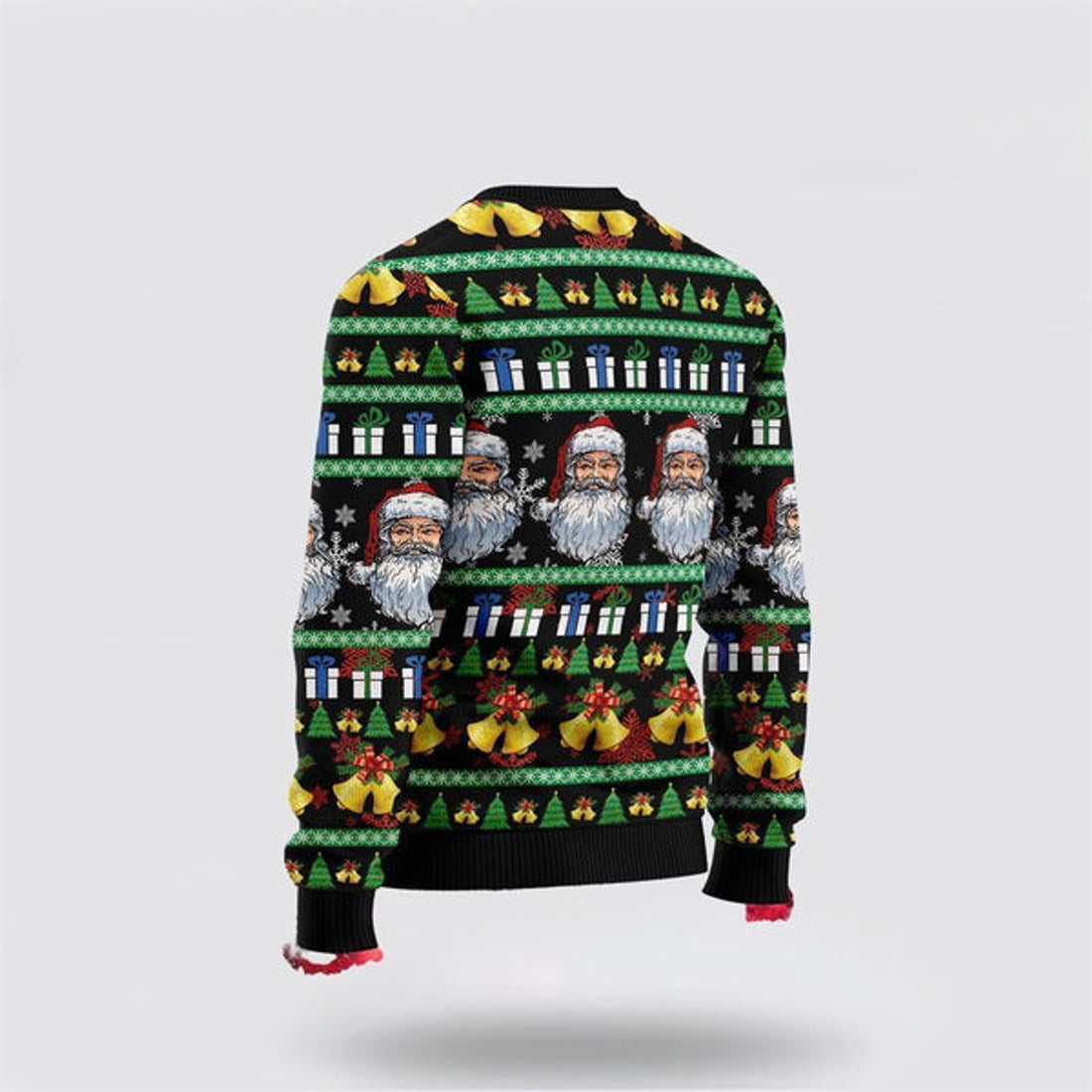 FUNSTUFFPRINT Santa Claus Jingle Bell Ugly Christmas Sweater For Men And Women, Best Gift For Christmas, The Beautiful Winter Christmas Outfit Ugly Sweater