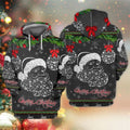FUNSTUFFPRINT 3D Santa Claus Merry Christmas 2 All Over 3D Hoodie and Zip Hoodie