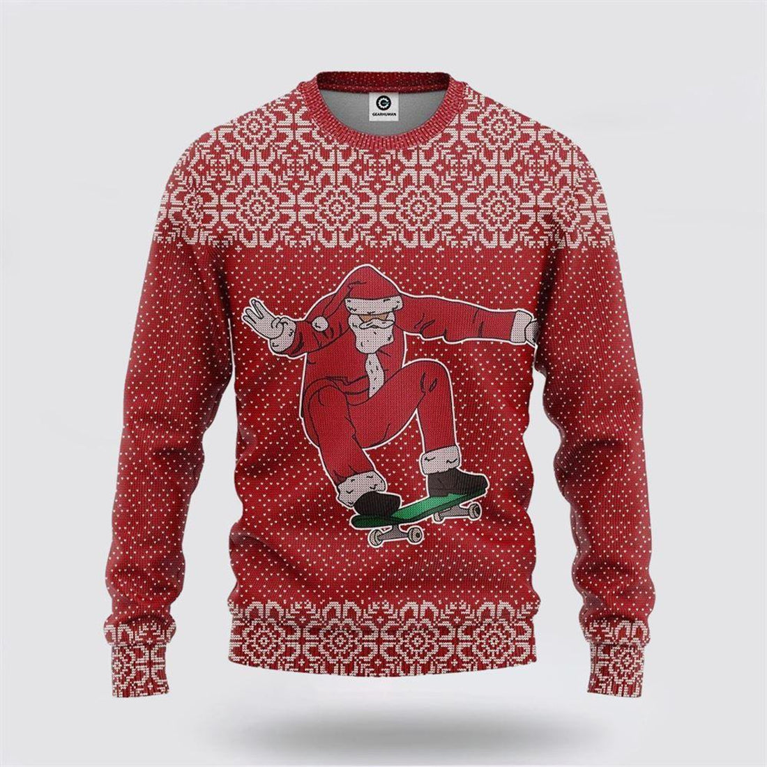 FUNSTUFFPRINT Santa Claus Sweater, Casespring Santa Claus Ugly Christmas Sweater, Santa Claus Outfit History Ugly  Sweater