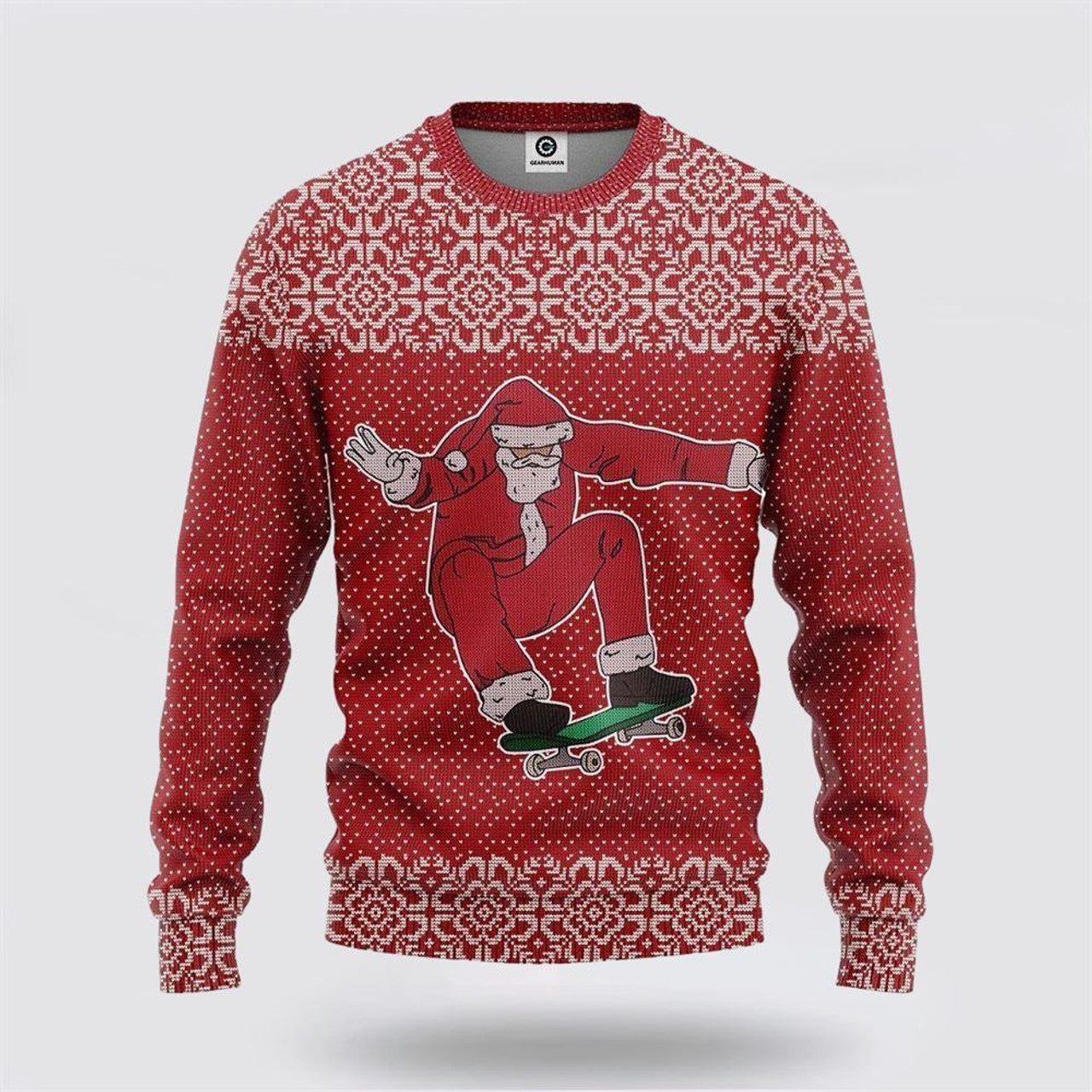 FUNSTUFFPRINT Santa Claus Sweater, Casespring Santa Claus Ugly Christmas Sweater, Santa Claus Outfit History Ugly  Sweater