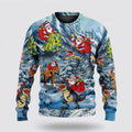 FUNSTUFFPRINT Santa Claus Sweater, Christmas Santa Claus Riding Dinosaur Christmas Tree Ugly Christmas Sweater, Santa Claus Outfit History Ugly  Sweater