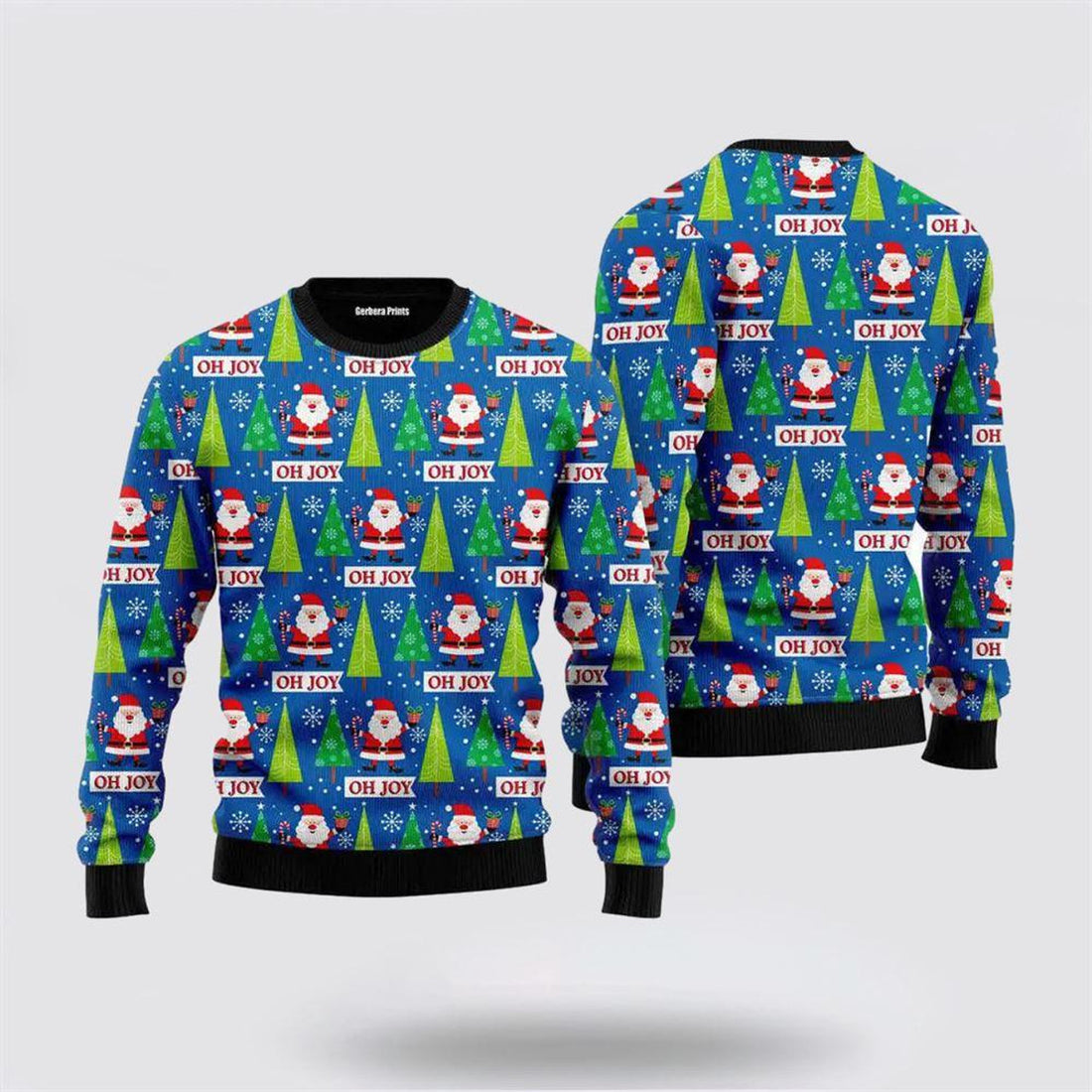 FUNSTUFFPRINT Santa Claus Sweater, Joyful Holiday Santa Claus Ugly Christmas Sweater, Santa Claus Outfit History Ugly  Sweater