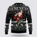 FUNSTUFFPRINT Santa Claus Sweater, Santa Claus Fishing Ugly Christmas Sweater, Santa Claus Outfit History Ugly  Sweater