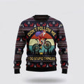 FUNSTUFFPRINT Santa Claus Sweater, Santa Claus On Mountain Bike Ugly Christmas Sweater, Santa Claus Outfit History Ugly  Sweater