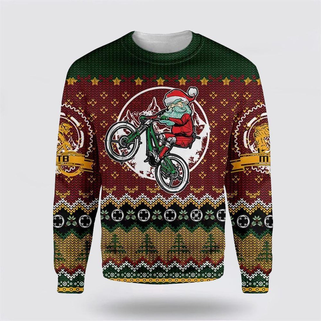 FUNSTUFFPRINT Santa Claus Sweater, Santa Claus Ugly Christmas Sweater, Santa Claus Outfit History Ugly  Sweater