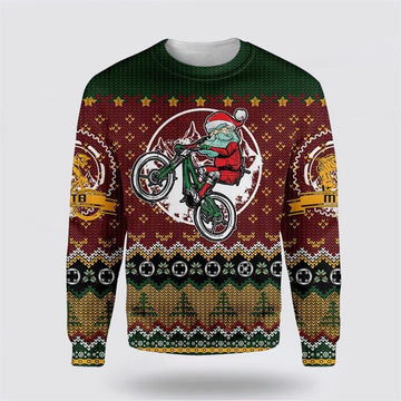 FUNSTUFFPRINT Santa Claus Sweater, Santa Claus Ugly Christmas Sweater, Santa Claus Outfit History Ugly  Sweater