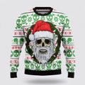 FUNSTUFFPRINT Santa Claus Sweater, Skull Santa Clause Ugly Sweater, Funny Santa Sweaters, Santa Claus Outfit History Ugly Sweater