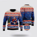 FUNSTUFFPRINT Santa Claus With Sayings FA-LA-LA-LA-LA Ugly Christmas Sweater For Men And Women, Best Gift For Christmas, The Beautiful Winter Christmas Outfit Ugly Sweater