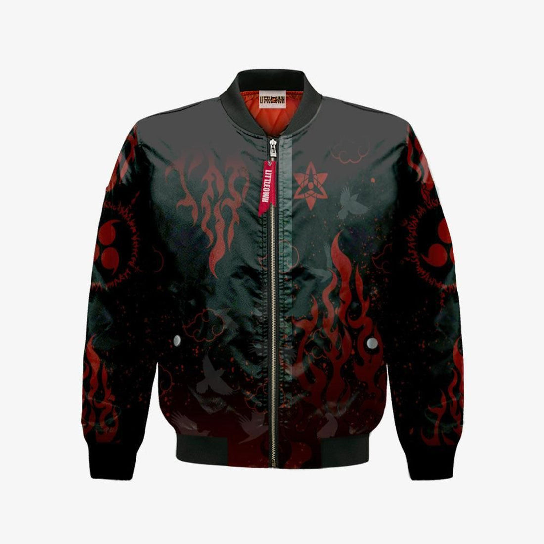 FUNSTUFFPRINT Sasuke Akatsuki Bomber Jacket Nrt Cosplay 3D Bomber Jacket