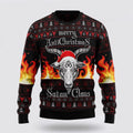 FUNSTUFFPRINT Satan Claus Merry Christmas Hail Satanic Ugly Christmas Sweater – Christmas Gifts For Frends Ugly  Sweater