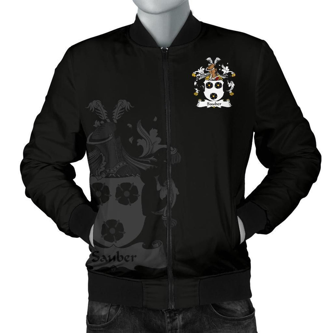 FUNSTUFFPRINT Sauber Germany Men's Bomber Jacket - German Family Crest 3D Bomber Jacket