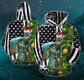 FUNSTUFFPRINT 3D Sea Turtles Us Flag Christmas All Over 3D Hoodie and Zip Hoodie