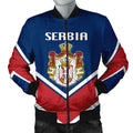 FUNSTUFFPRINT Serbia Coat Of Arms Men Bomber Jacket Lucian Style 3D Bomber Jacket