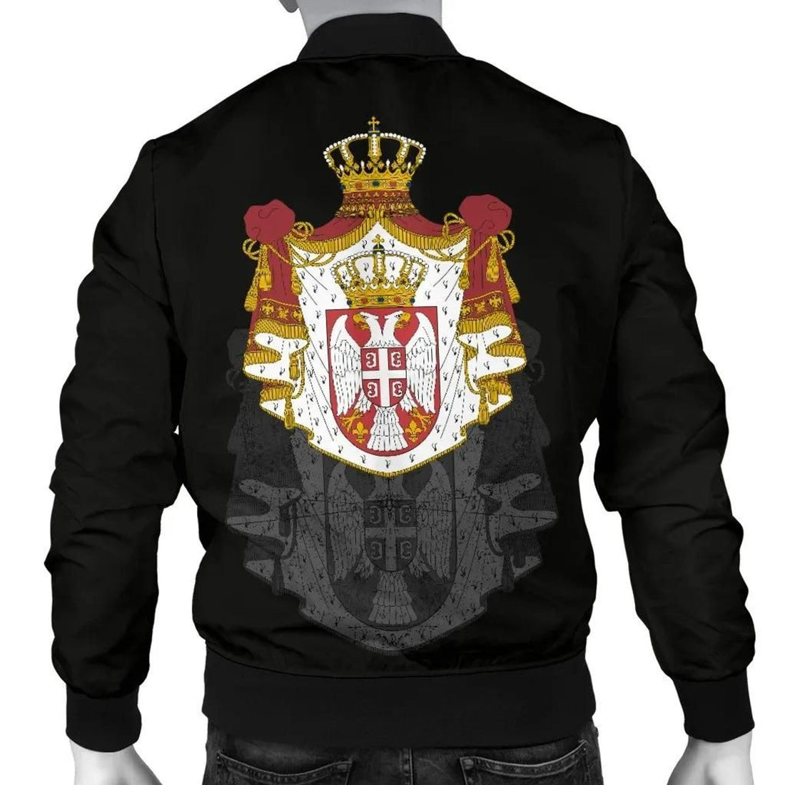 FUNSTUFFPRINT Serbia Men's 3D Bomber Jacket