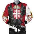 FUNSTUFFPRINT Serbia Men's Bomber Jacket - Serbian Eagle Tattoo 3D Bomber Jacket