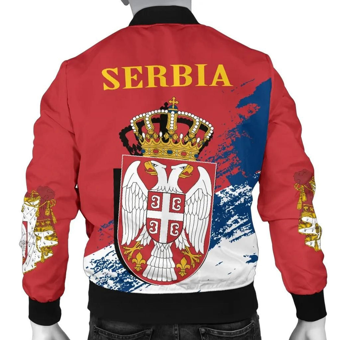 FUNSTUFFPRINT Serbia Special Men's 3D Bomber Jacket