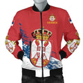 FUNSTUFFPRINT Serbia Special Men's 3D Bomber Jacket