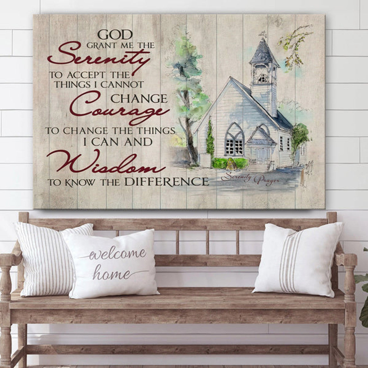 Serenity Prayer Canvas Wall Art - Jesus Painting On Canvas