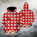 FUNSTUFFPRINT 3DSheep Lover Merry Christmas All Over 3D Hoodie and Zip Hoodie