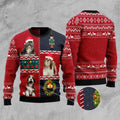 FUNSTUFFPRINT Shih Tzu Vintage Ugly Christmas Sweater, Christmas Sweater, Ugly Sweater, Funny Xmas Sweaters Ugly Sweater