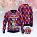 FUNSTUFFPRINT Siberian Husky Baby Christmas Ugly Christmas Sweater, Dog Ugly Christmas Sweater, Ugly Dog Sweaters Ugly  Sweater