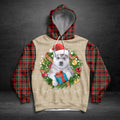 FUNSTUFFPRINT 3D Siberian Husky Christmas Awesome All Over 3D Hoodie and Zip Hoodie