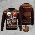 FUNSTUFFPRINT Siberian Husky Reindeers Car Ugly Christmas Sweater, Dog Ugly Christmas Sweater, Ugly Dog Sweaters Ugly  Sweater