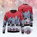 FUNSTUFFPRINT Siberian Husky Snow Ugly Christmas Sweater, Dog Ugly Christmas Sweater, Ugly Dog Sweaters Ugly  Sweater