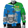 FUNSTUFFPRINT Sierra Leone Bomber Jacket Coat Of Arms - Style 3D Bomber Jacket