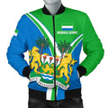FUNSTUFFPRINT Sierra Leone Men's Bomber Jacket - Sierra Leone Pride - 3D Bomber Jacket