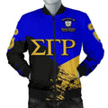 FUNSTUFFPRINT Sigma Gamma Rho Men's Bomber Jacket Paint Style 3D Bomber Jacket