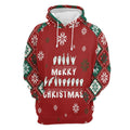 FUNSTUFFPRINT 3D Sign Language Merry Christmas All Over 3D Hoodie and Zip Hoodie
