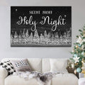 Silent Night Holy Night Christmas Tree Wall Art Canvas - Religious Wall Decor