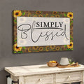 Simply Blessed Sunflower Canvas Wall Art - Christian Canvas - Faith Canvas
