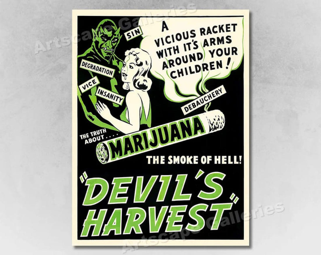 Sin A Vicious Racket With It’s Arms Around Your Children Devil’s Harvest The Smoke Of Hell, Halloween Poster Poster and Canvas