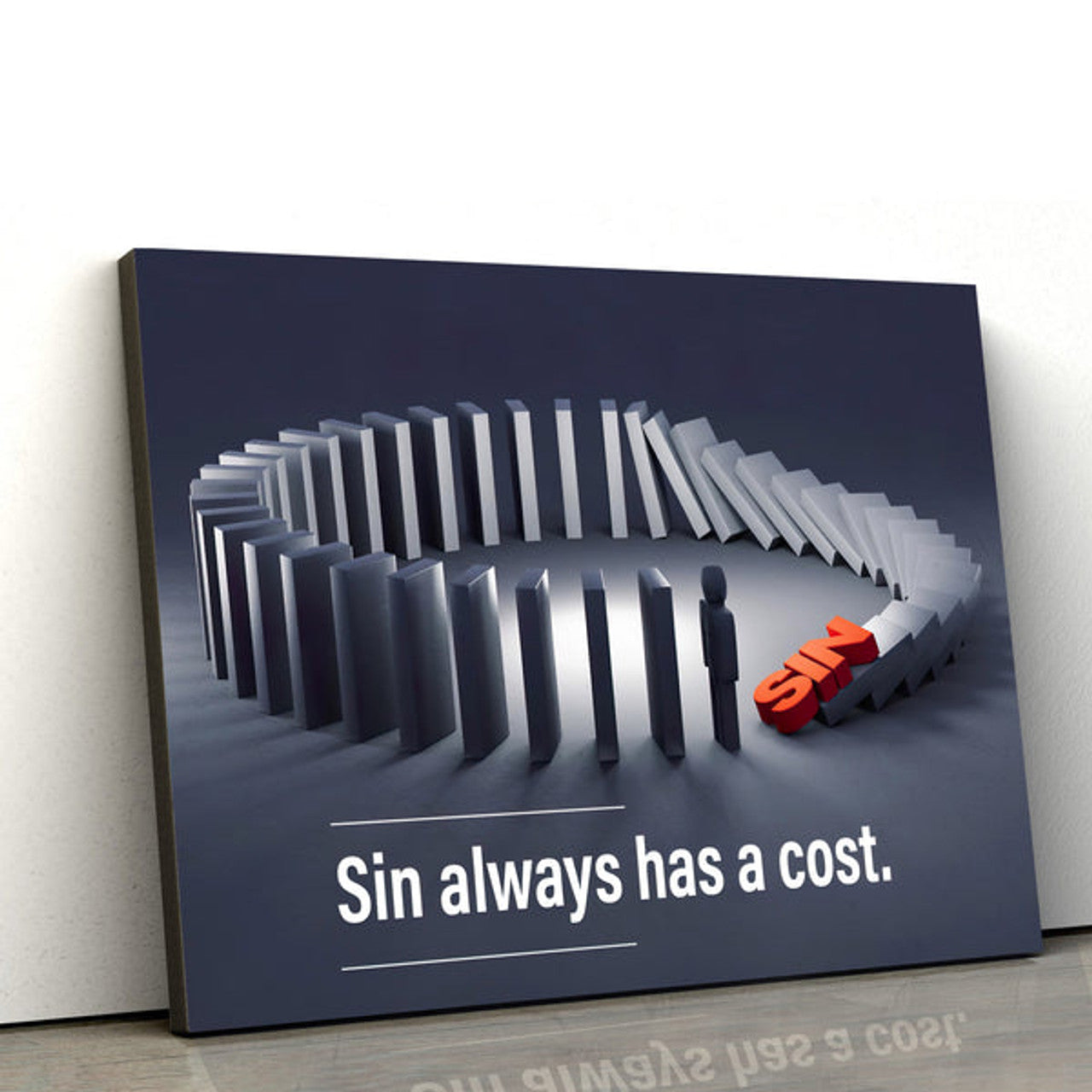 Sin Always Has A Cost Canvas Wall Art Decor - Religious Wall Art Canvas