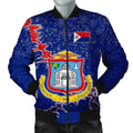 FUNSTUFFPRINT Sint Maarten Christmas Coat Of Arms Men Bomber Jacket Style 3D Bomber Jacket