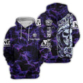 FUNSTUFFPRINT Skull Couple Personalized His Queen Her King 3D Hoodie and Zip Hoodie