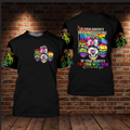FUNSTUFFPRINT Skull LGBT 3D T-Shirt For Pride Month, Lesbian Skull Shirt, Pansexual Pride Skull Shirt 3D T-shirt